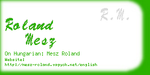 roland mesz business card